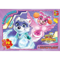 Дитячий пазл "Paw Patrol Щенячий патруль" G-Toys PW0874 плакат 70 елементів