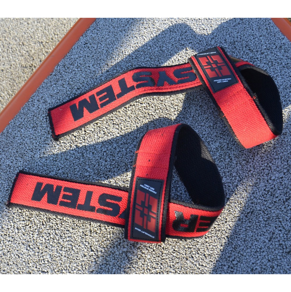 Лямки для тяги Lifting Straps Duplex Power System 3401RD-0 Black/Red
