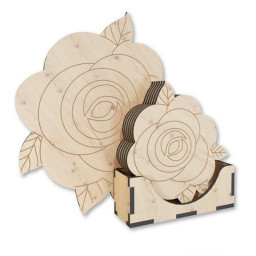Деревянная подставка под горячее "Розы" Fabrika Decoru FDPO-299