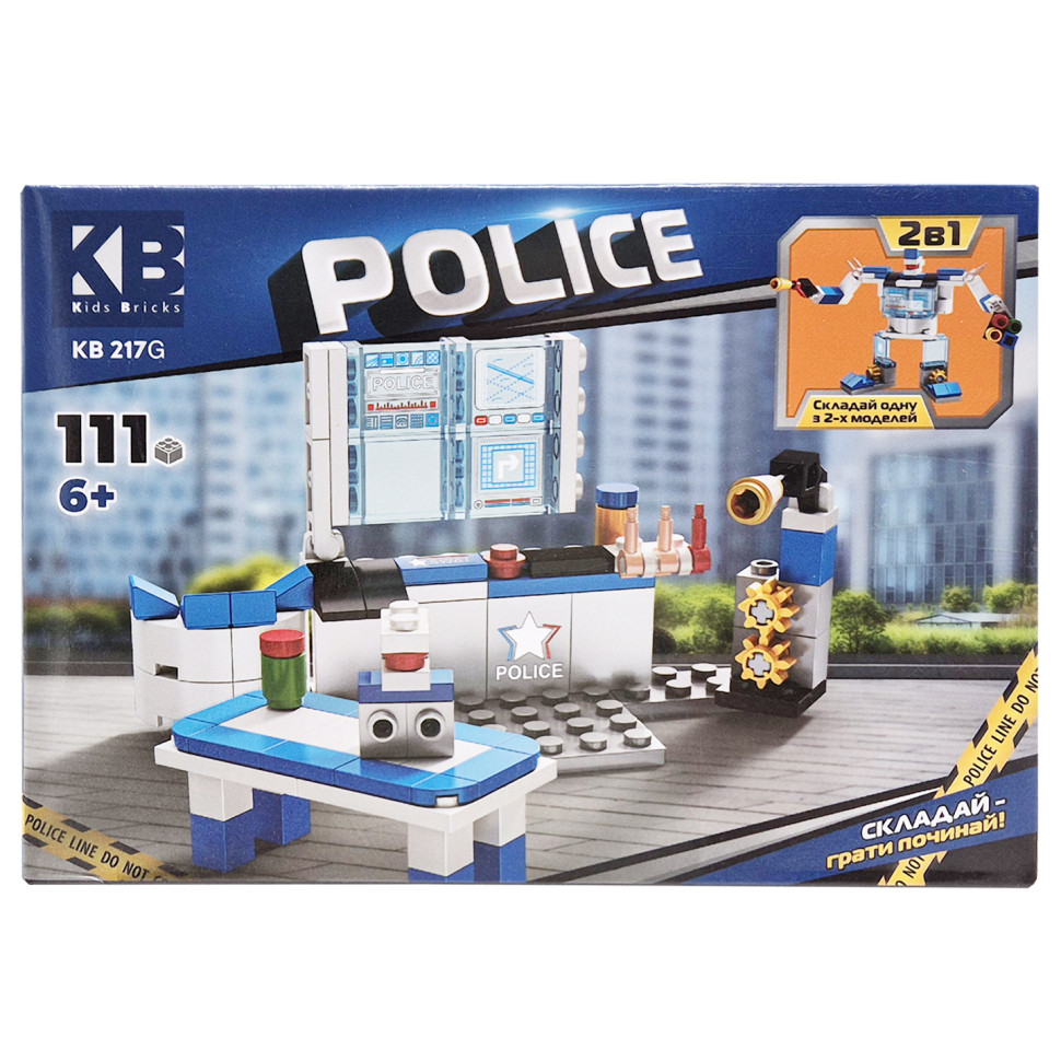 Детский конструктор Полицейская серия Police Limo Toy KB 217G 2 в 1, 111 деталей