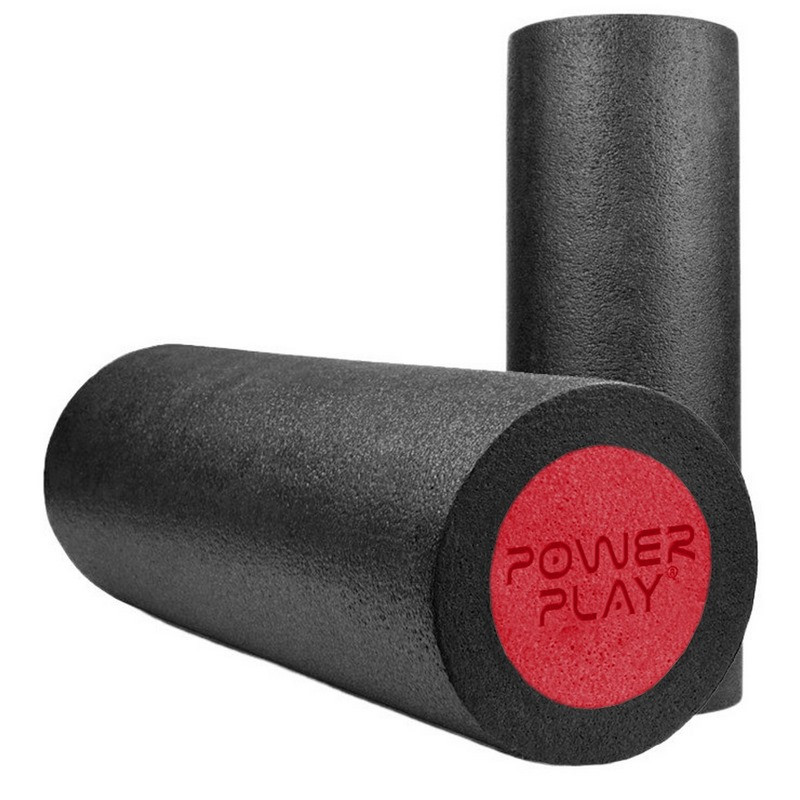 Масажний ролик (ролер) гладкий 4021 Fitness Roller PowerPlay PP_4021_BL/Red_(30*15)