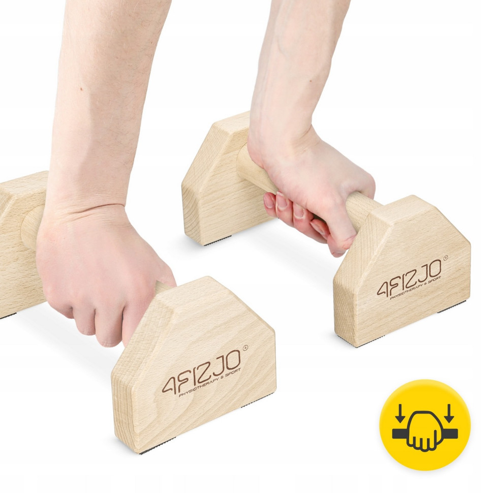 Упоры для отжиманий паралетсы 4FIZJO P-5905973407021 деревянные 25 см 