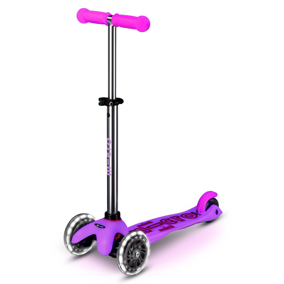 Дитячий трехколісний самокат Maxi Deluxe Glow LED Plus Micro MMD217 колеса з підсвіткою