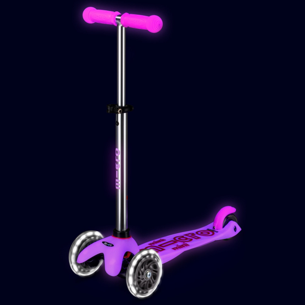 Дитячий трехколісний самокат Maxi Deluxe Glow LED Plus Micro MMD217 колеса з підсвіткою