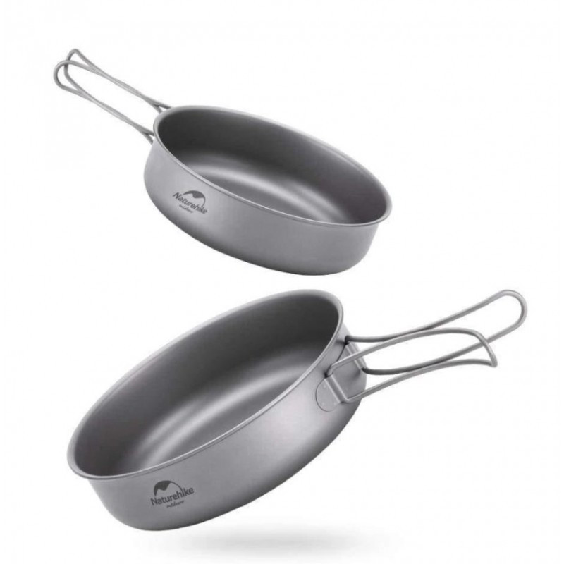 Сковородка титановая с раскладной ручкой NH18T010-A Naturehike 6927595733288, 17 см