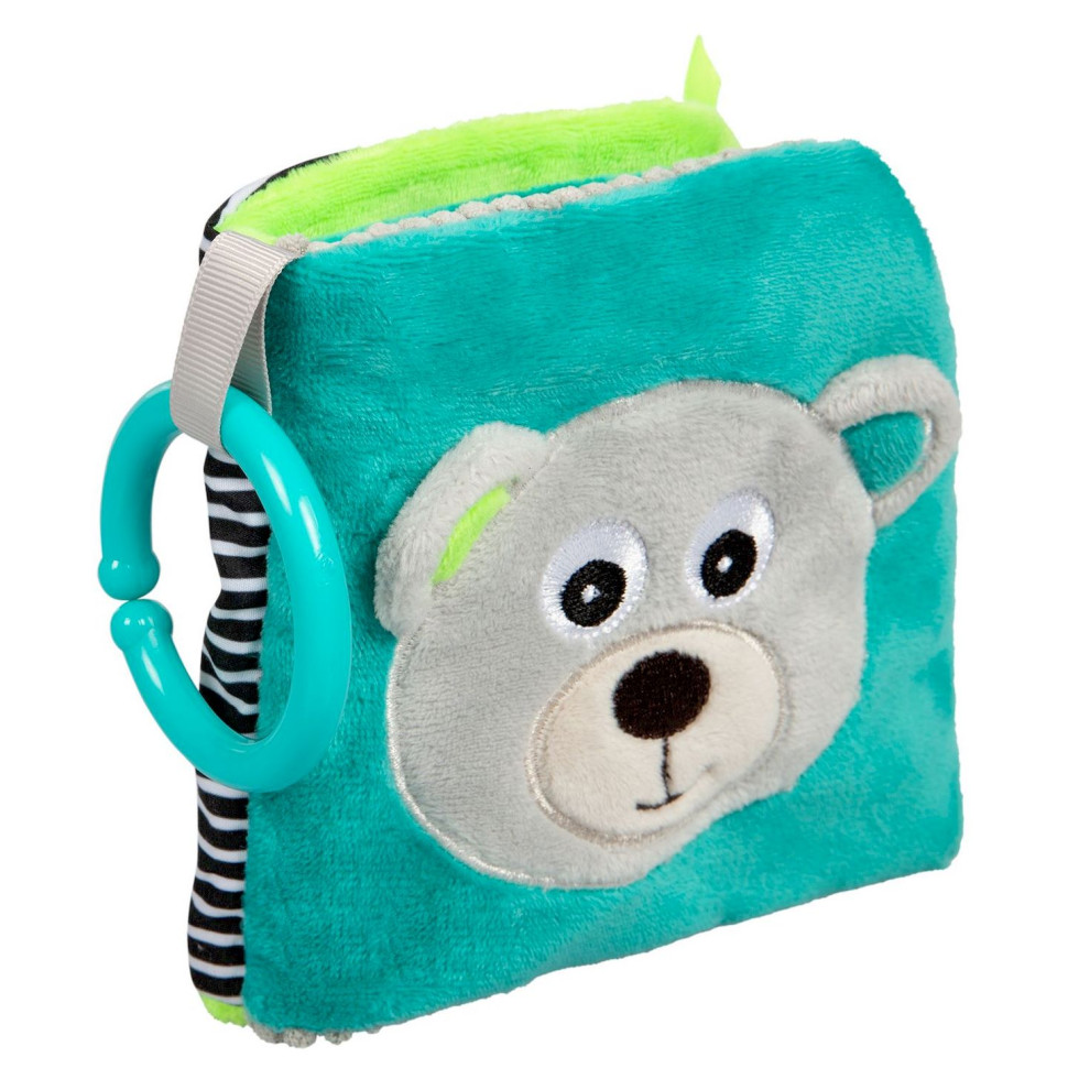 Игрушка-книжечка мягкая развивающая Bears Canpol babies 68/075_grey с шелестящими элементами