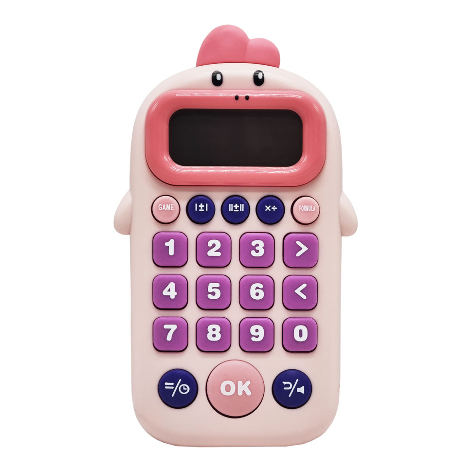 Калькулятор развивающий Bambi 99-7(Pink) со звуком, английская озвучка 