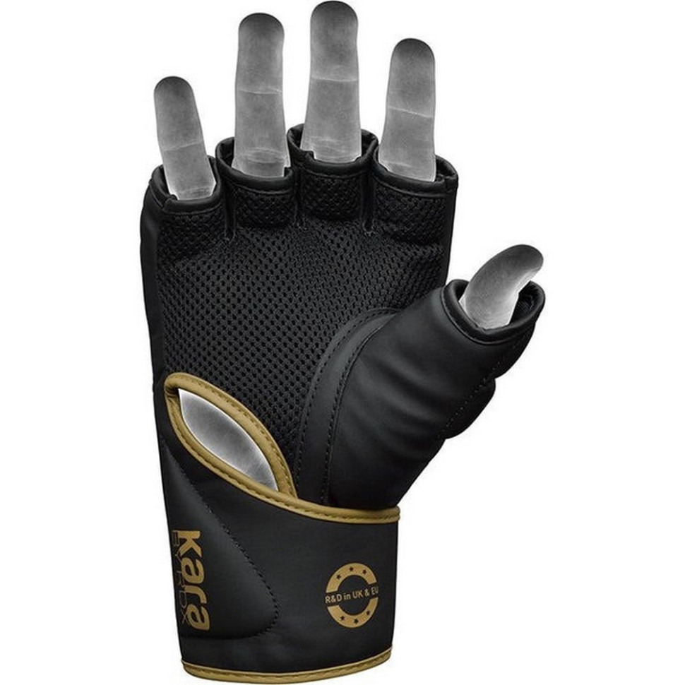 Рукавиці для ММА F6 KARA Matte RDX Inc Limited GGR-F6MGL-M, Golden, M (капа у комплекті)