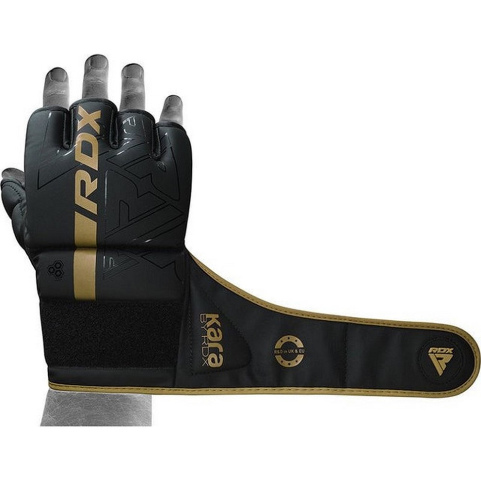 Рукавиці для ММА F6 KARA Matte RDX Inc Limited GGR-F6MGL-M, Golden, M (капа у комплекті)