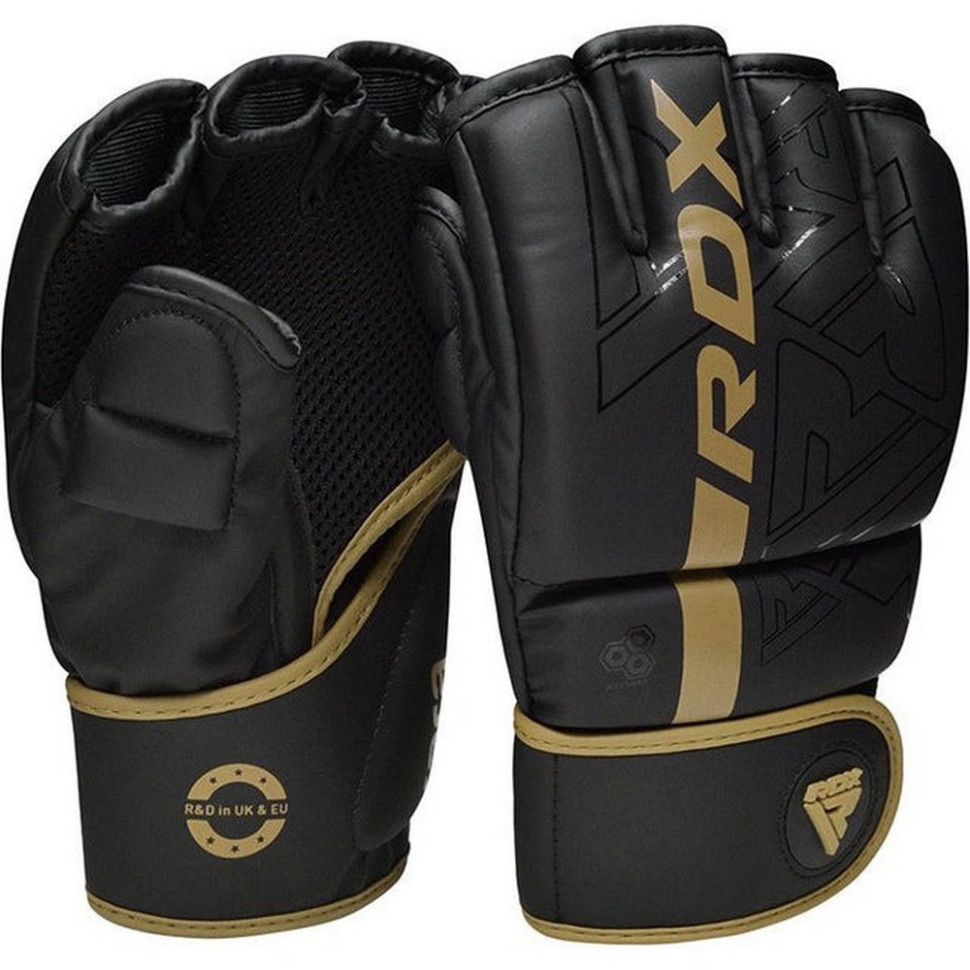 Рукавиці для ММА F6 KARA Matte RDX Inc Limited GGR-F6MGL-M, Golden, M (капа у комплекті)