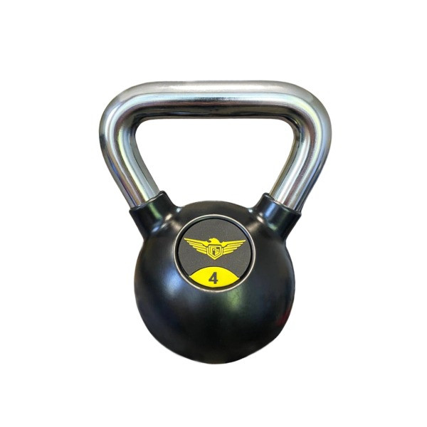 Обрезиненная гиря FS-21-4GR Fitnessport 10207FS, ручки - хром 4 кг