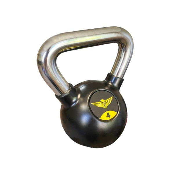 Обрезиненная гиря FS-21-4GR Fitnessport 10207FS, ручки - хром 4 кг