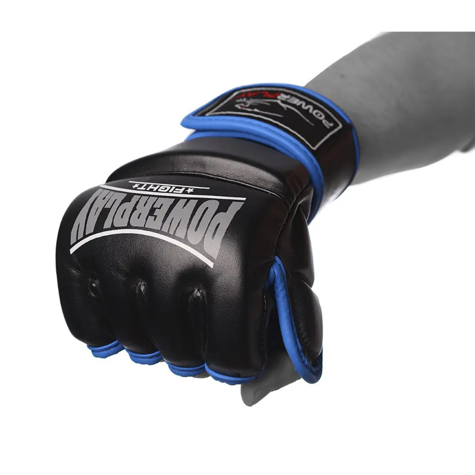 Рукавиці для MMA PowerPlay PP_3058_XL_Black/Blue, Чорно-Сині XL