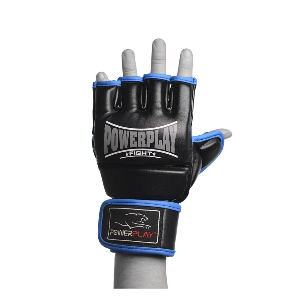 Рукавиці для MMA PowerPlay PP_3058_XL_Black/Blue, Чорно-Сині XL