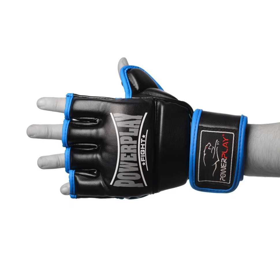 Рукавиці для MMA PowerPlay PP_3058_XL_Black/Blue, Чорно-Сині XL