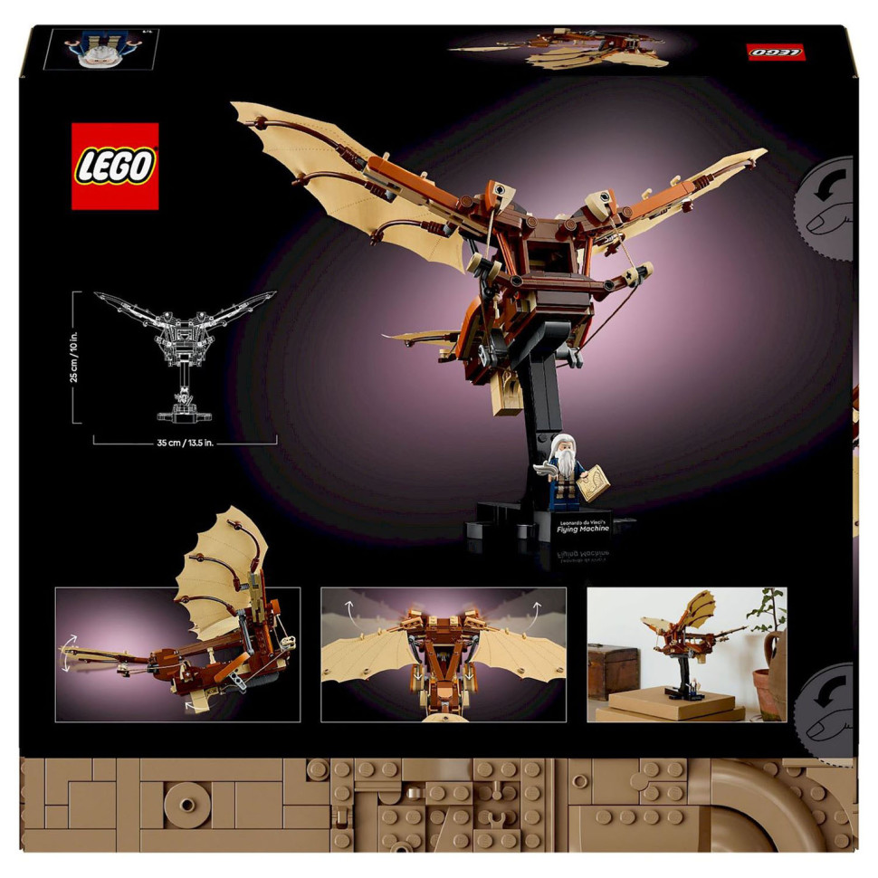 Конструктор LEGO Icons Летательный аппарат Леонардо да Винчи 10363, 493 детали