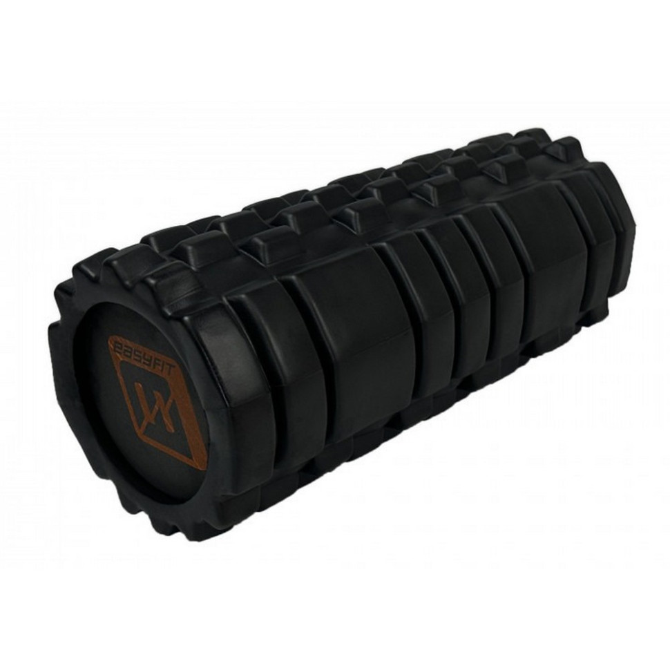 Массажный ролик Solid Roller v.1.1s EasyFit EF-2050-Bk 33 см, черный
