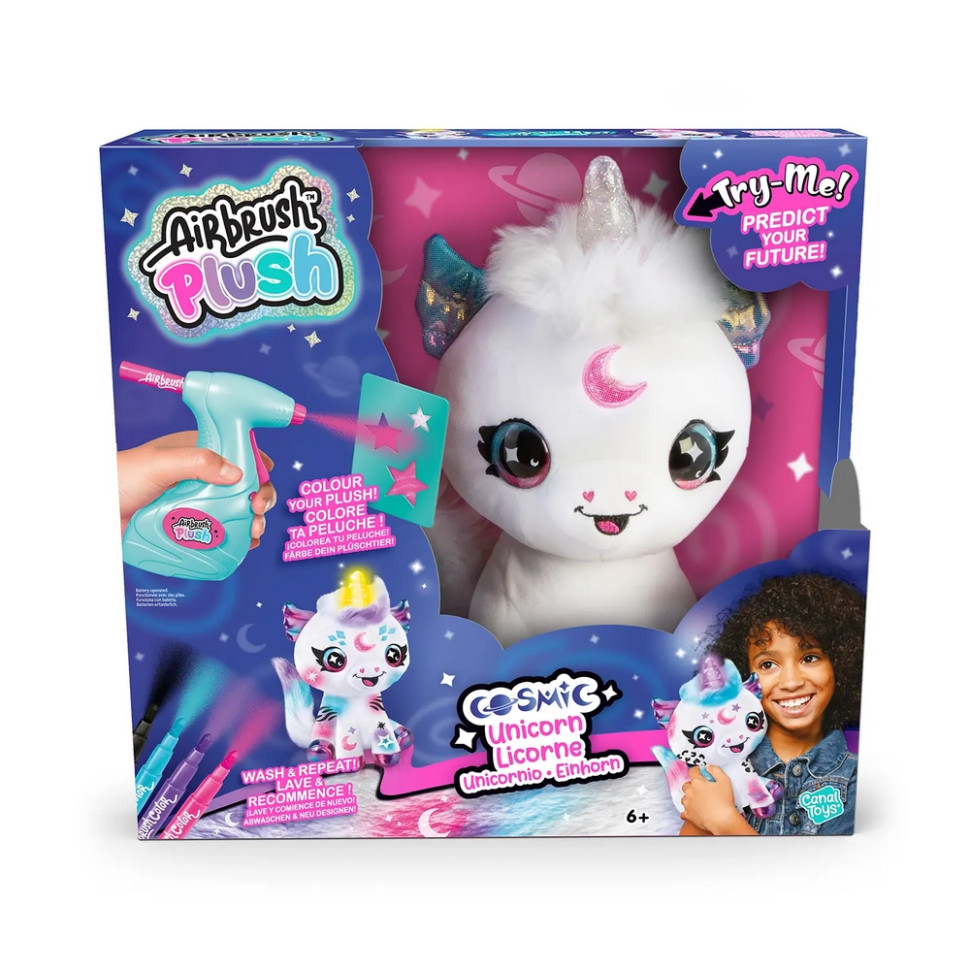 Набір для творчості DIY AIRBRUSH PLUSH Єдиноріг Космік CanalToys AIR028 с сяючим рогом