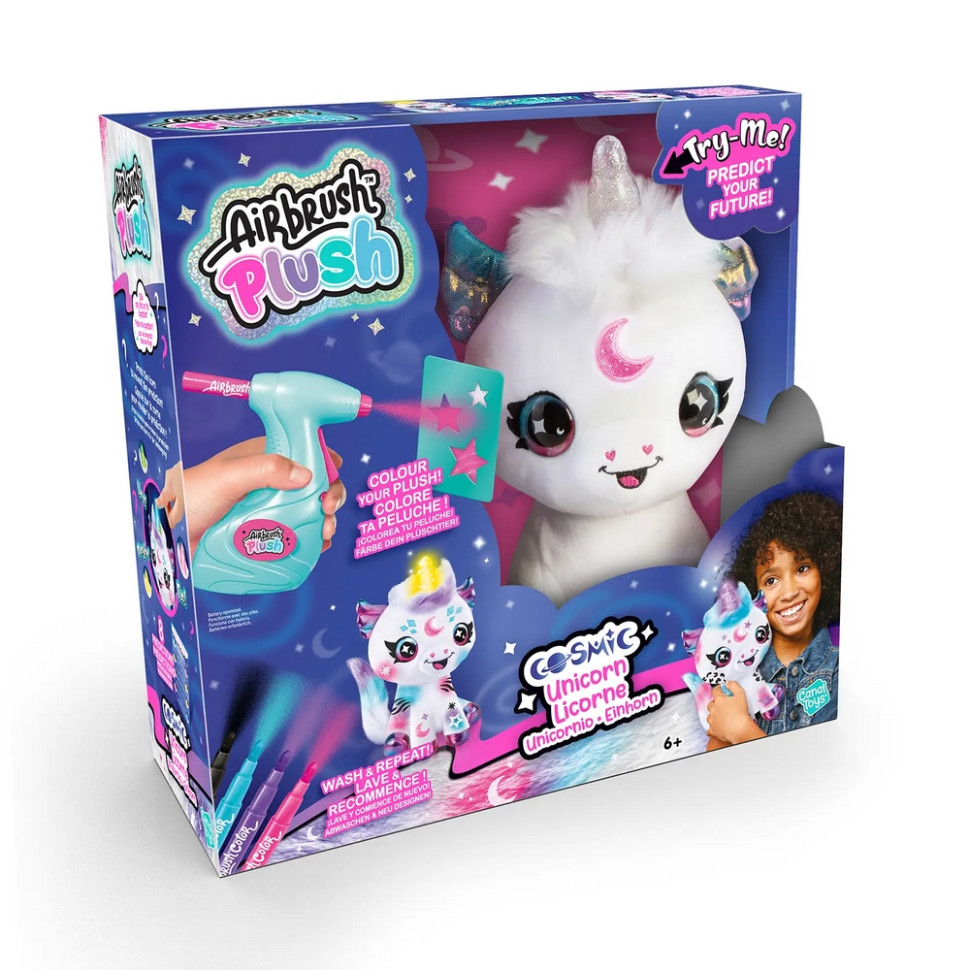 Набір для творчості DIY AIRBRUSH PLUSH Єдиноріг Космік CanalToys AIR028 с сяючим рогом