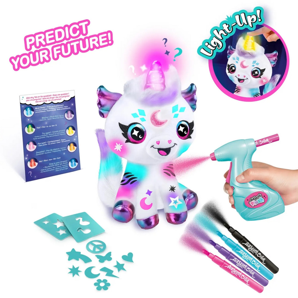 Набір для творчості DIY AIRBRUSH PLUSH Єдиноріг Космік CanalToys AIR028 с сяючим рогом