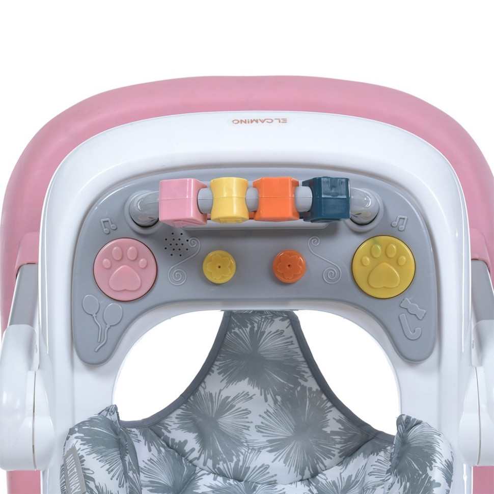 Ходунки детские MULTIWAY El Camino ME 1163 Pink, с погремушкой