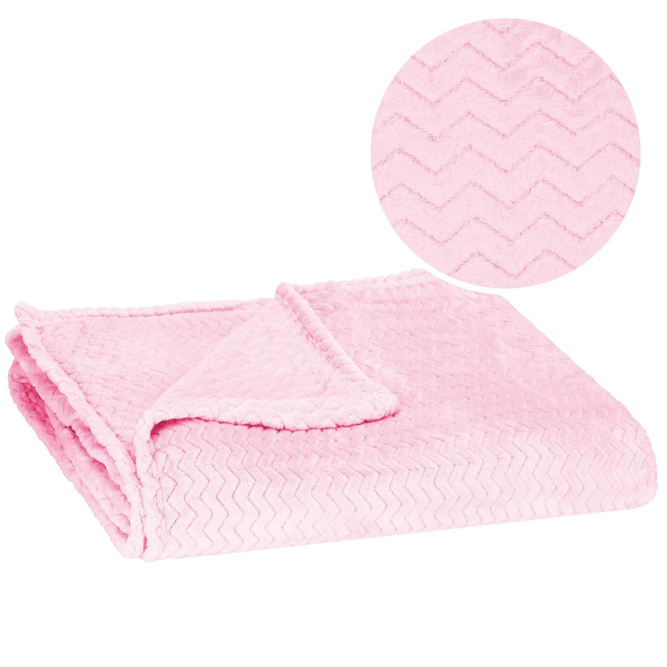 Плед-покрывало Extra Soft Springos HA7142 розовый 160x200 см