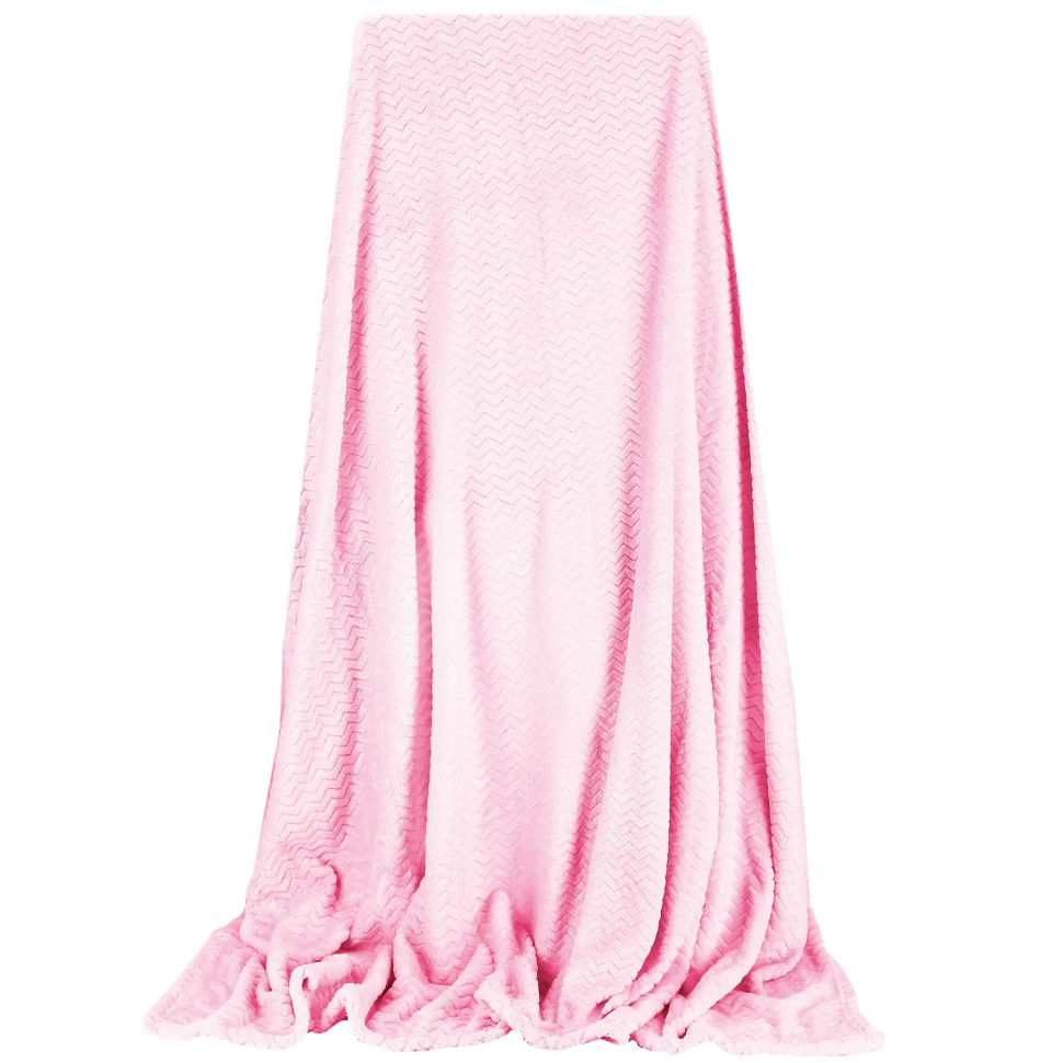 Плед-покрывало Extra Soft Springos HA7142 розовый 160x200 см
