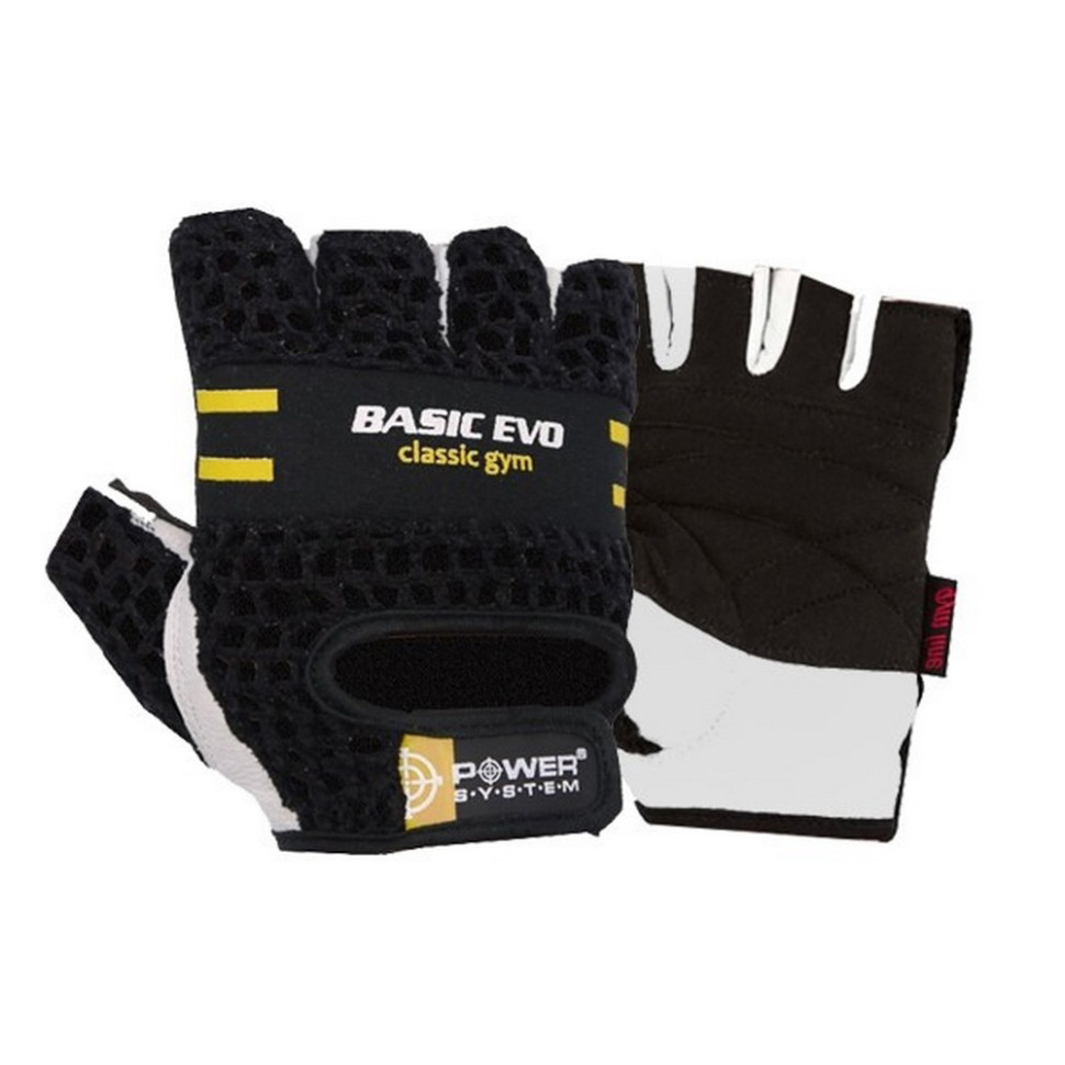 Рукавички для фітнесу Basic EVO Power System PS_2100E_XL_Black/Yellow, XL