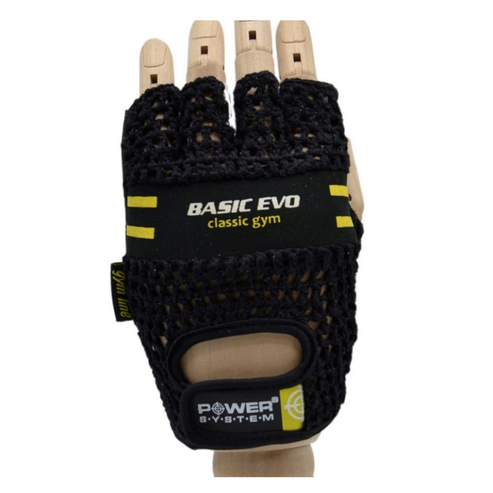 Рукавички для фітнесу Basic EVO Power System PS_2100E_XL_Black/Yellow, XL