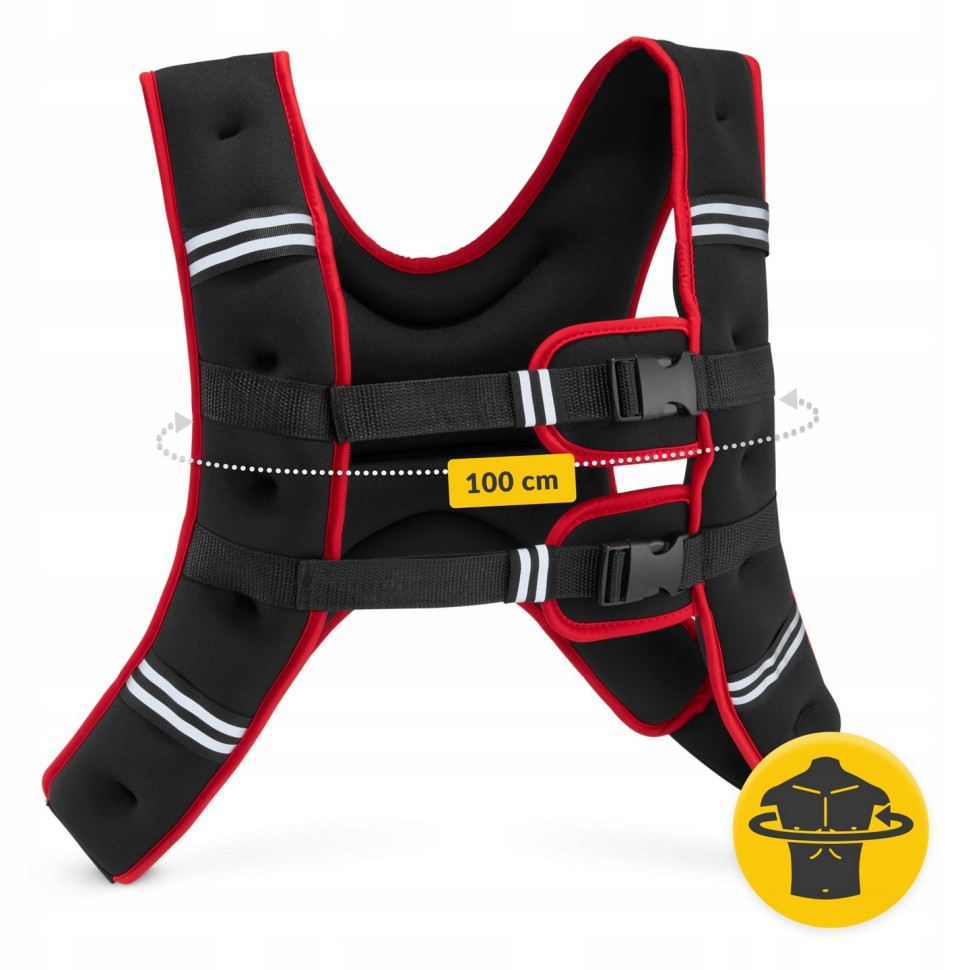 Жилет-обважнювач для тренувань 4FIZJO P-5905973402156 5 кг, Black/Red