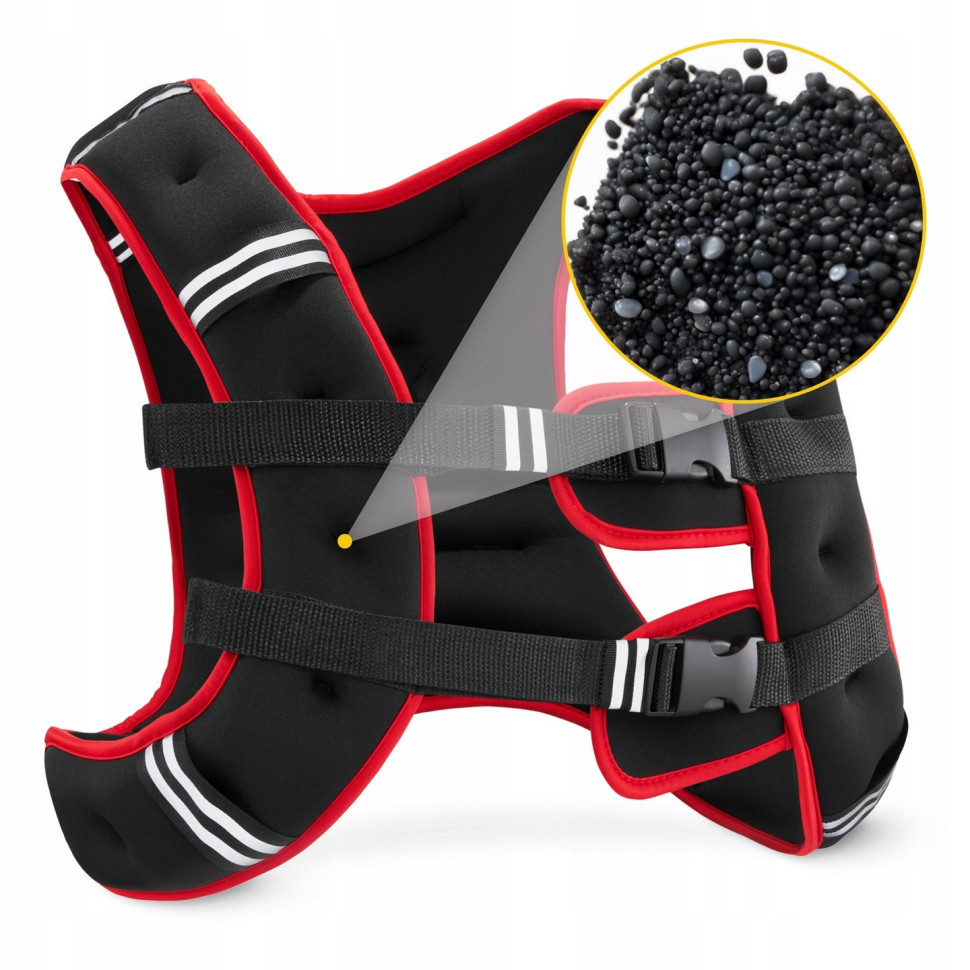 Жилет-обважнювач для тренувань 4FIZJO P-5905973402156 5 кг, Black/Red