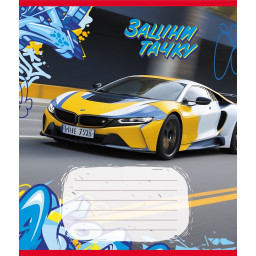 Тетрадь ученическая "Зацени тачку" Leader 012-500387K-2 в клетку, 12 листов (959050)