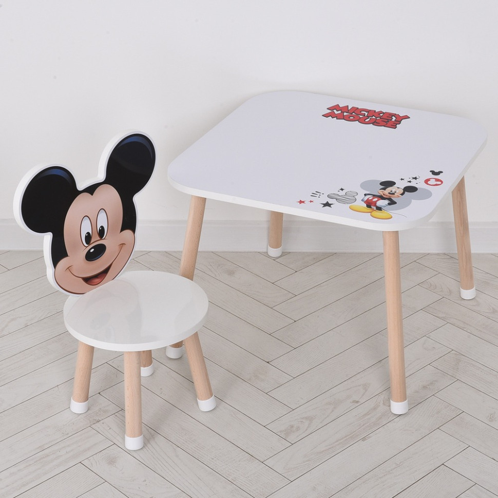 Деревянный детский столик Bambi M 502-8-3 со стульчиком