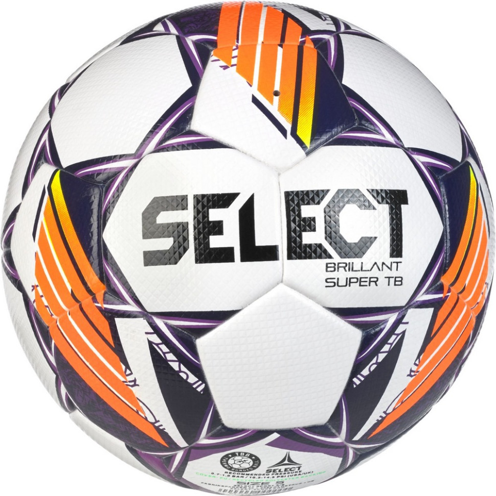 Мяч футбольный Brillant Super FIFA TB v24 Select 361598-009 бело-фиолетовый № 5