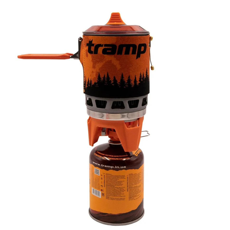 Система для приготовления пищи и газовый баллон 230 грамм Tramp UTRG-049-orange+UTRG-003