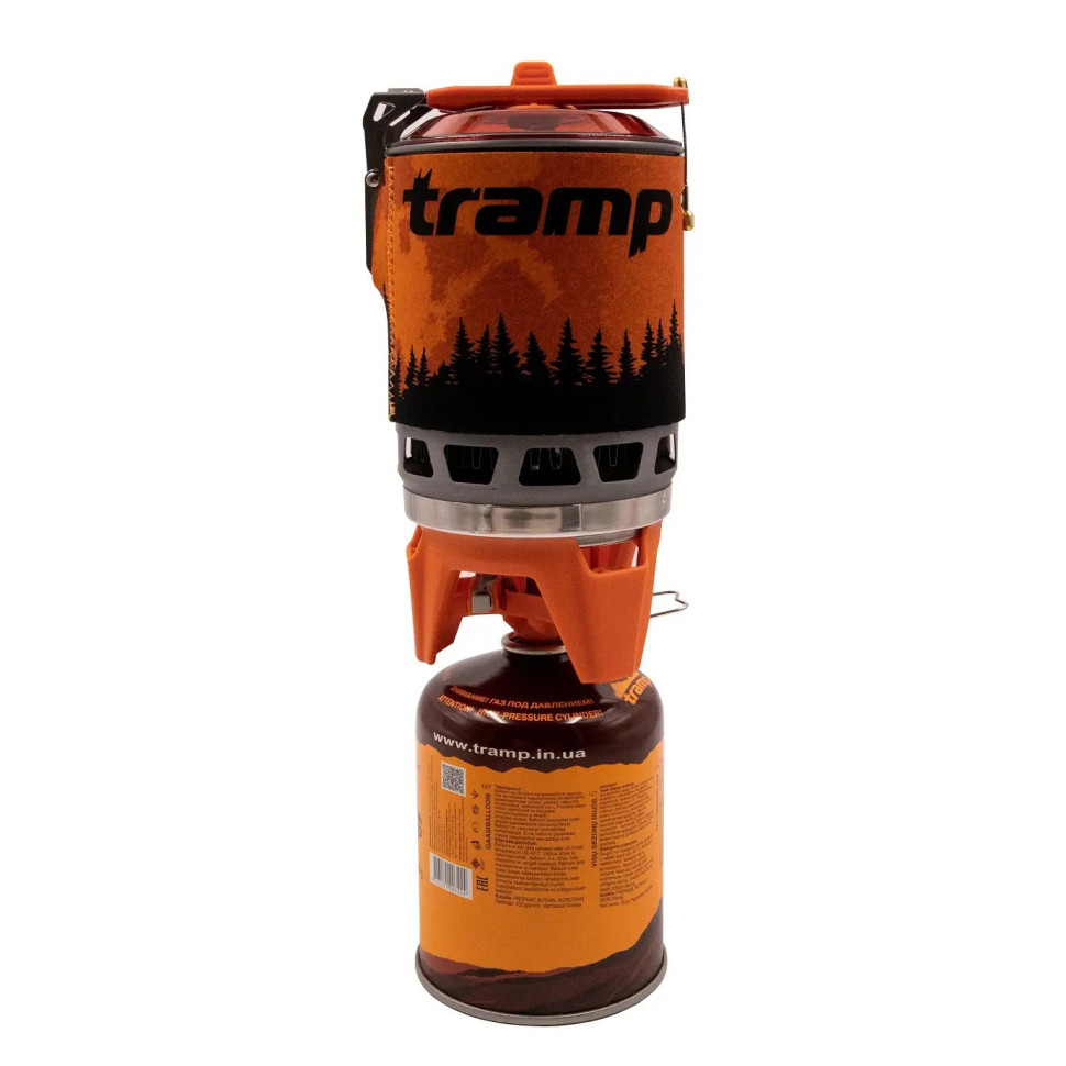 Система для приготовления пищи и газовый баллон 230 грамм Tramp UTRG-049-orange+UTRG-003