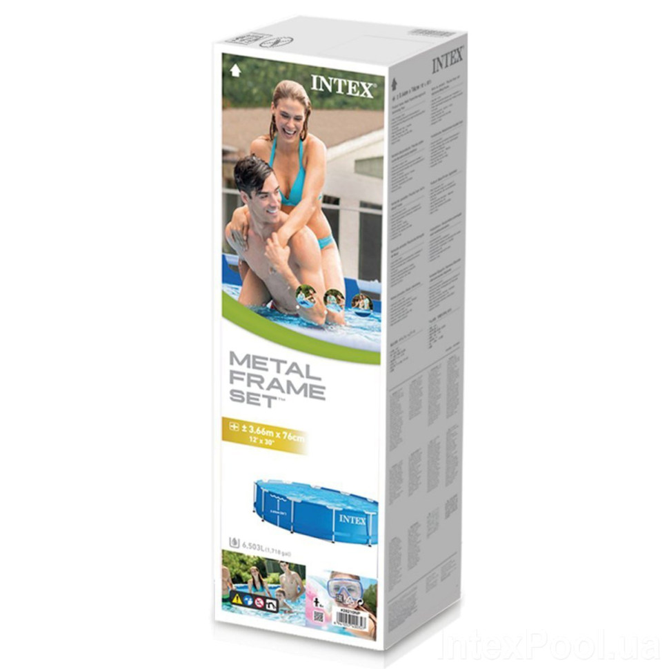 Каркасний басейн круглий Intex 28210, 366х76 см, 6503 л