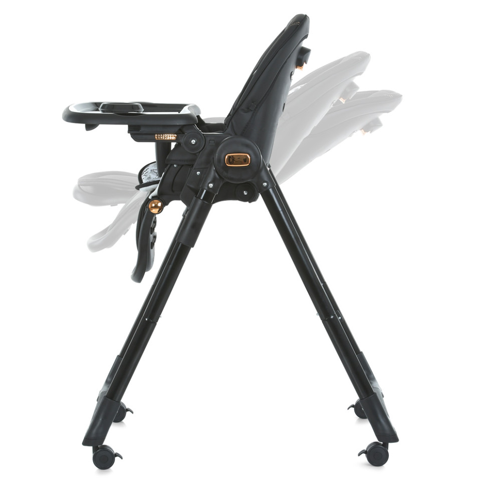 Стілець для годування EL CAMINO ME 1037-B CRYSTAL Black Gold до 15 кг