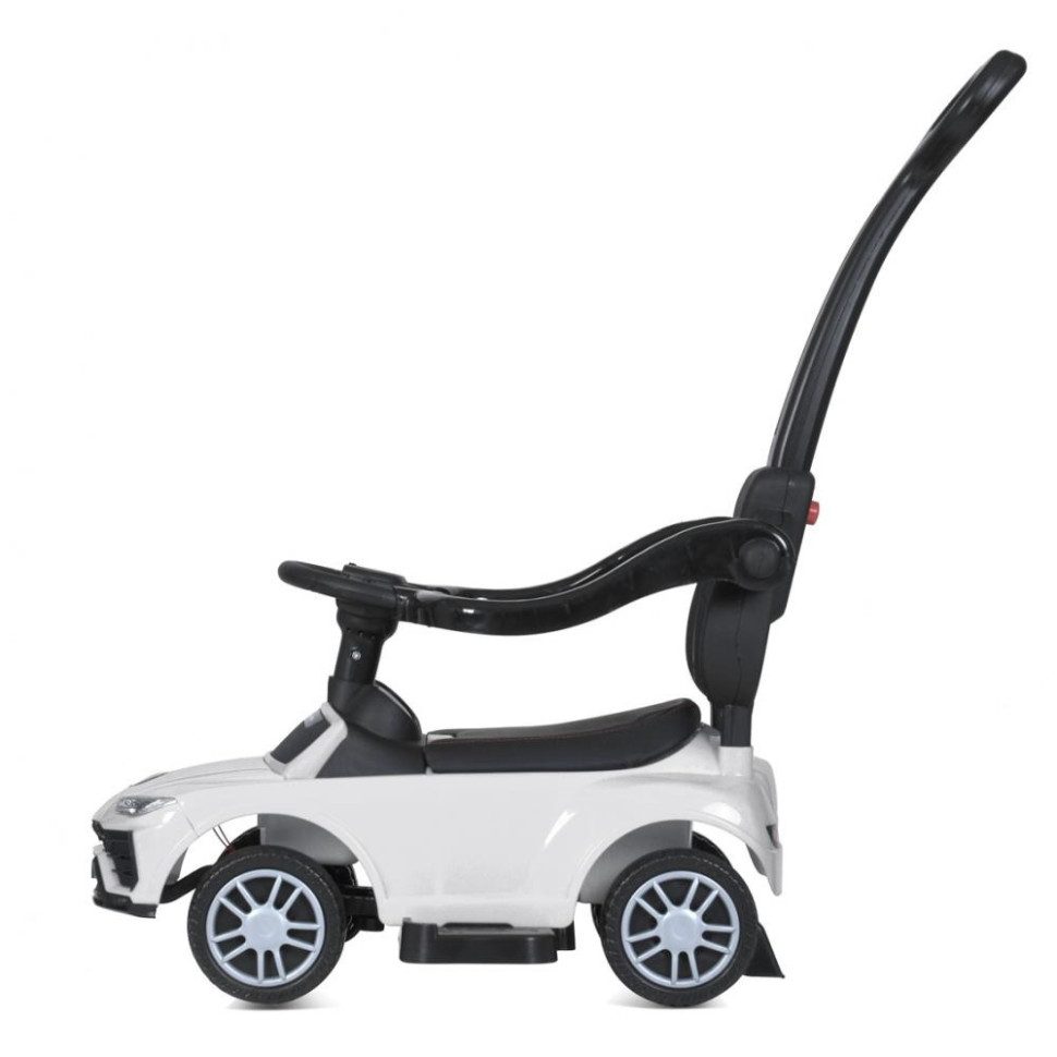Дитяча каталка-толокар Bambi Racer M 5044L-1 білий, з батьківською ручкою
