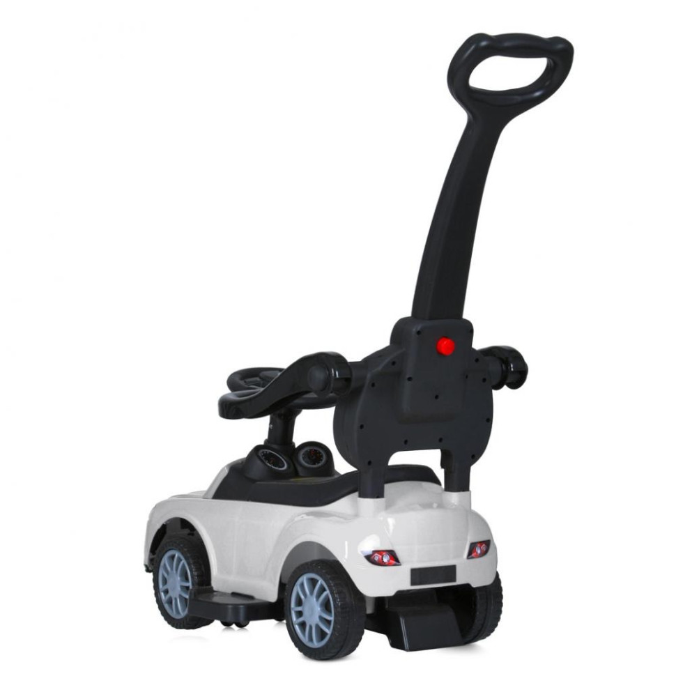 Дитяча каталка-толокар Bambi Racer M 5044L-1 білий, з батьківською ручкою