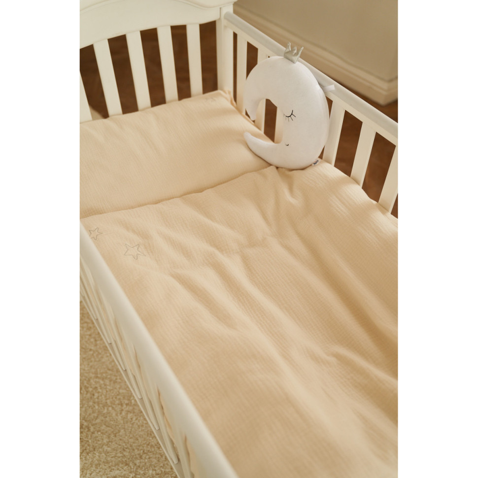 Детский постельный комплект Muslin ecru Twins 3031-TM-202, 3 элемента