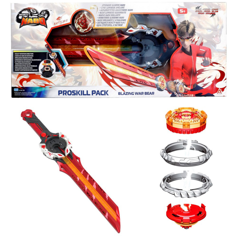 Ігровий набір із дзиґою VI Proskill Pack Палаючий Бойовий Ведмідь (Blazing War Bear) Infinity Nado EU654212