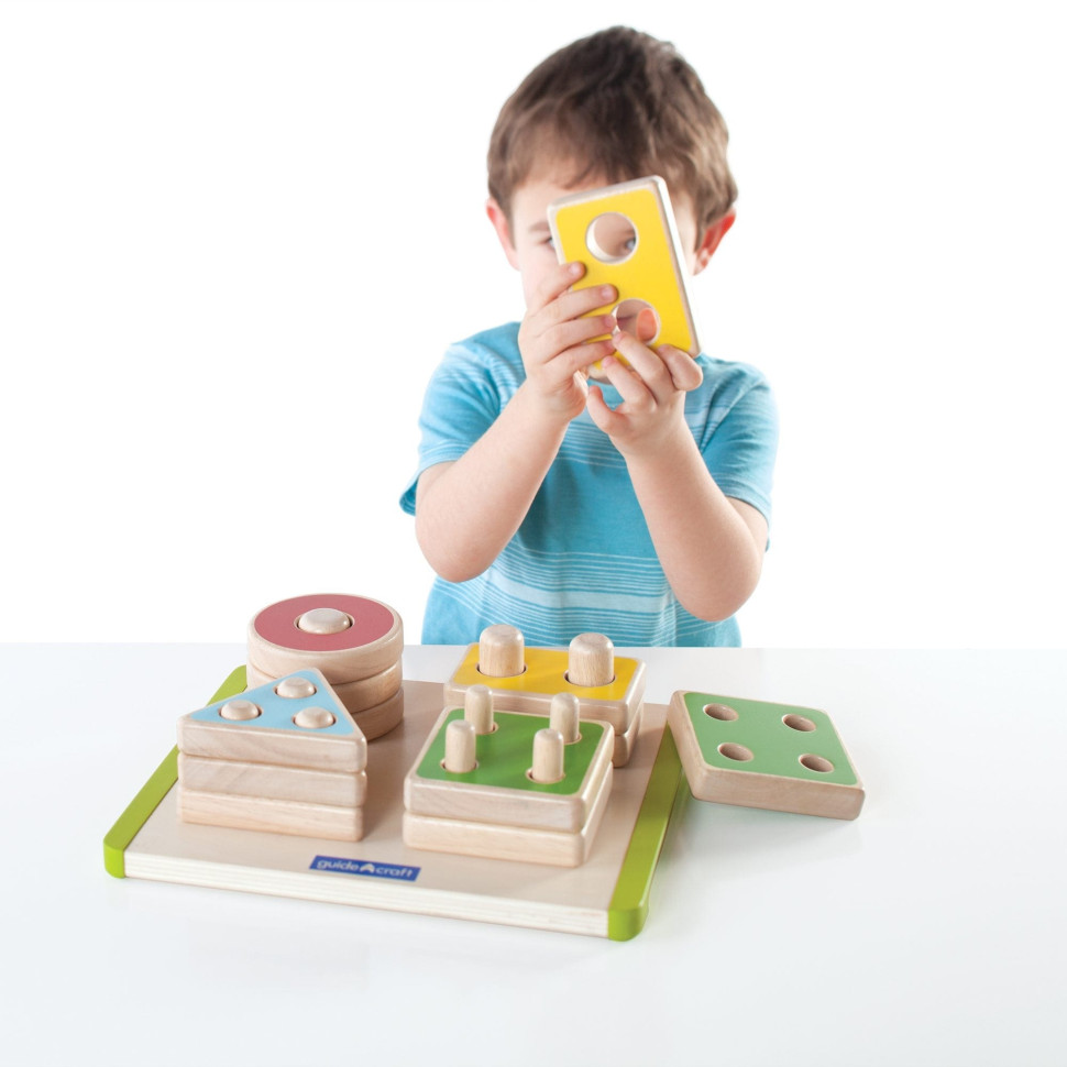 Деревянная логическая пирамидка Manipulatives 