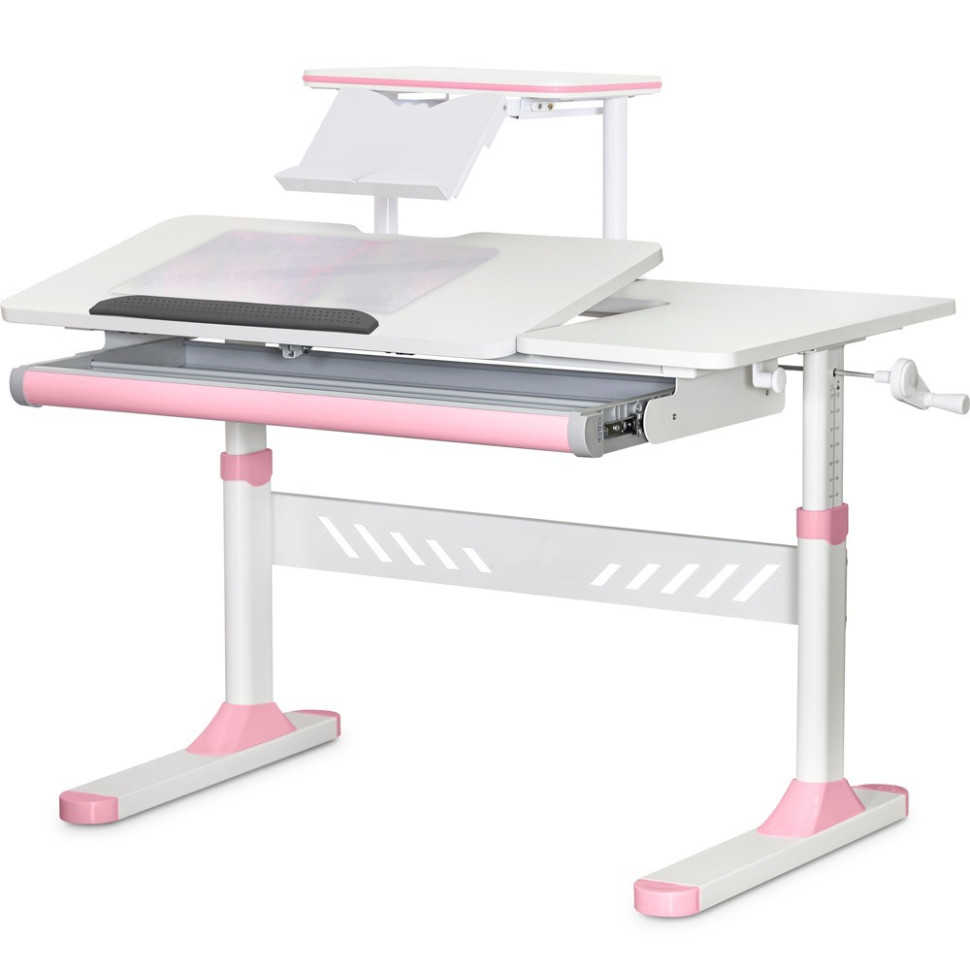 Детская парта TH-310 ErgoKids TH-310 W/PN + BD-S30 PN, с полкой 