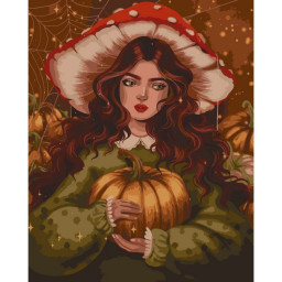 Картина за номерами "Дівчина осінь" @POLLYPOPOP92 Art Craft 10065-AC 40x50 см                                               