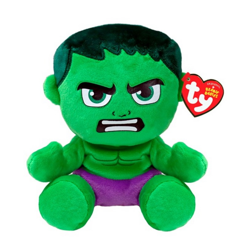 М'яконабивна дитяча іграшка Marvel «Халк» TY Beanie Boos 44004, 15 см