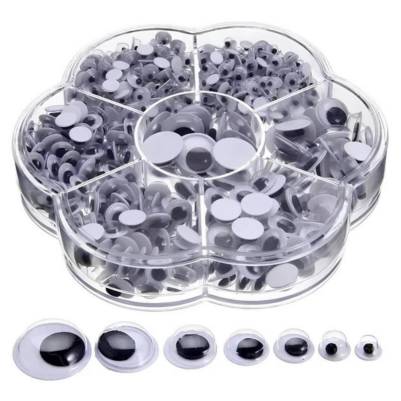 Декоративні оченята для творчості Bambi RESTEQ, різних розмірів