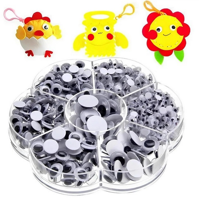 Декоративні оченята для творчості Bambi RESTEQ, різних розмірів