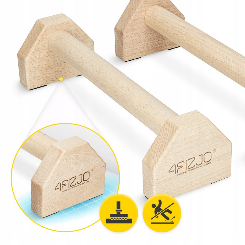 Упоры для отжиманий паралетсы 4FIZJO P-5905973407045 деревянные 40 см 