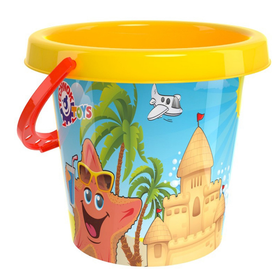 Дитяче відерце для піску та води №3 ТехноК 3145TXK(Yellow) об'єм відерця 1,2 л
